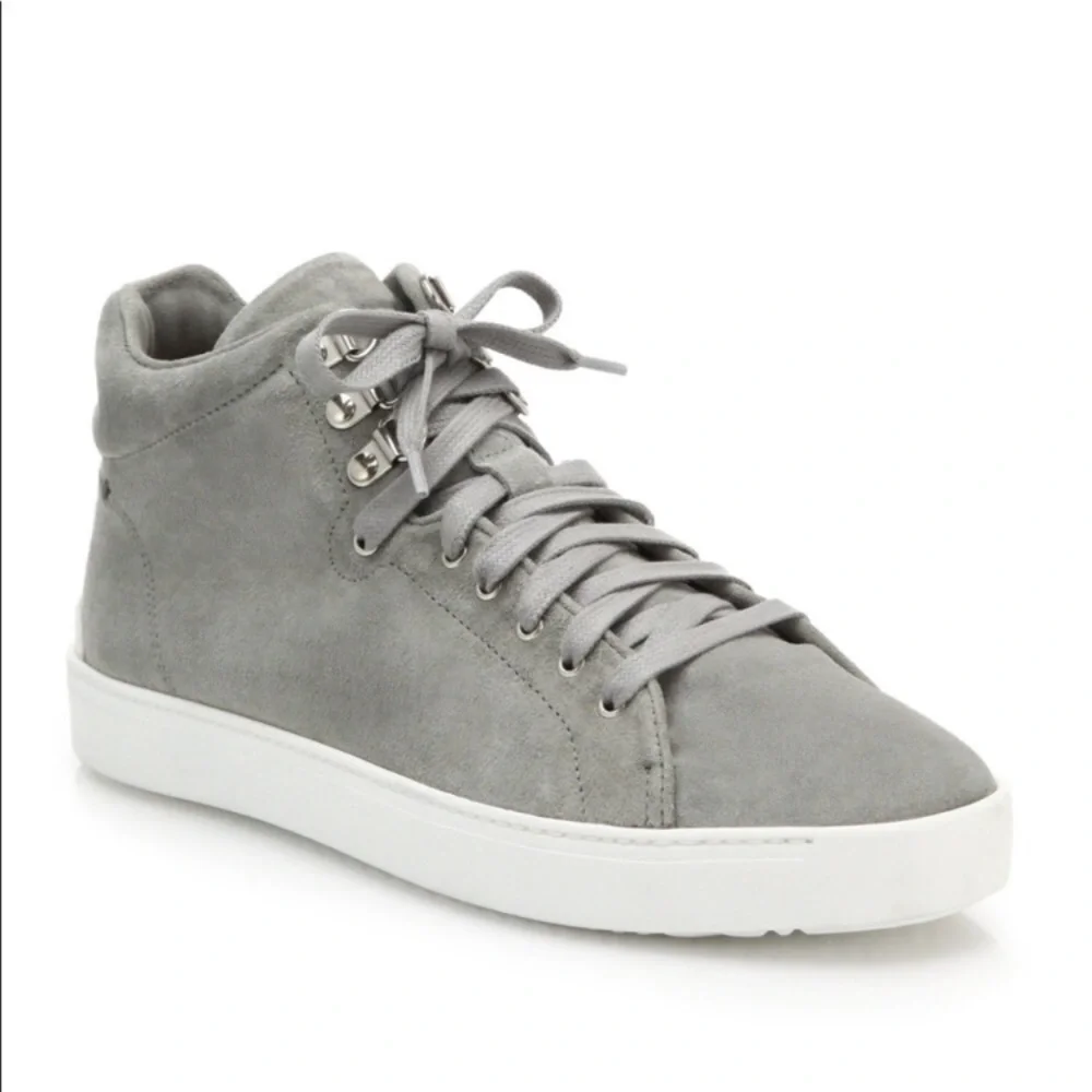 Rag & Bone Kent Suede High Top Sneakers Size 8 Gray Designer Shoes